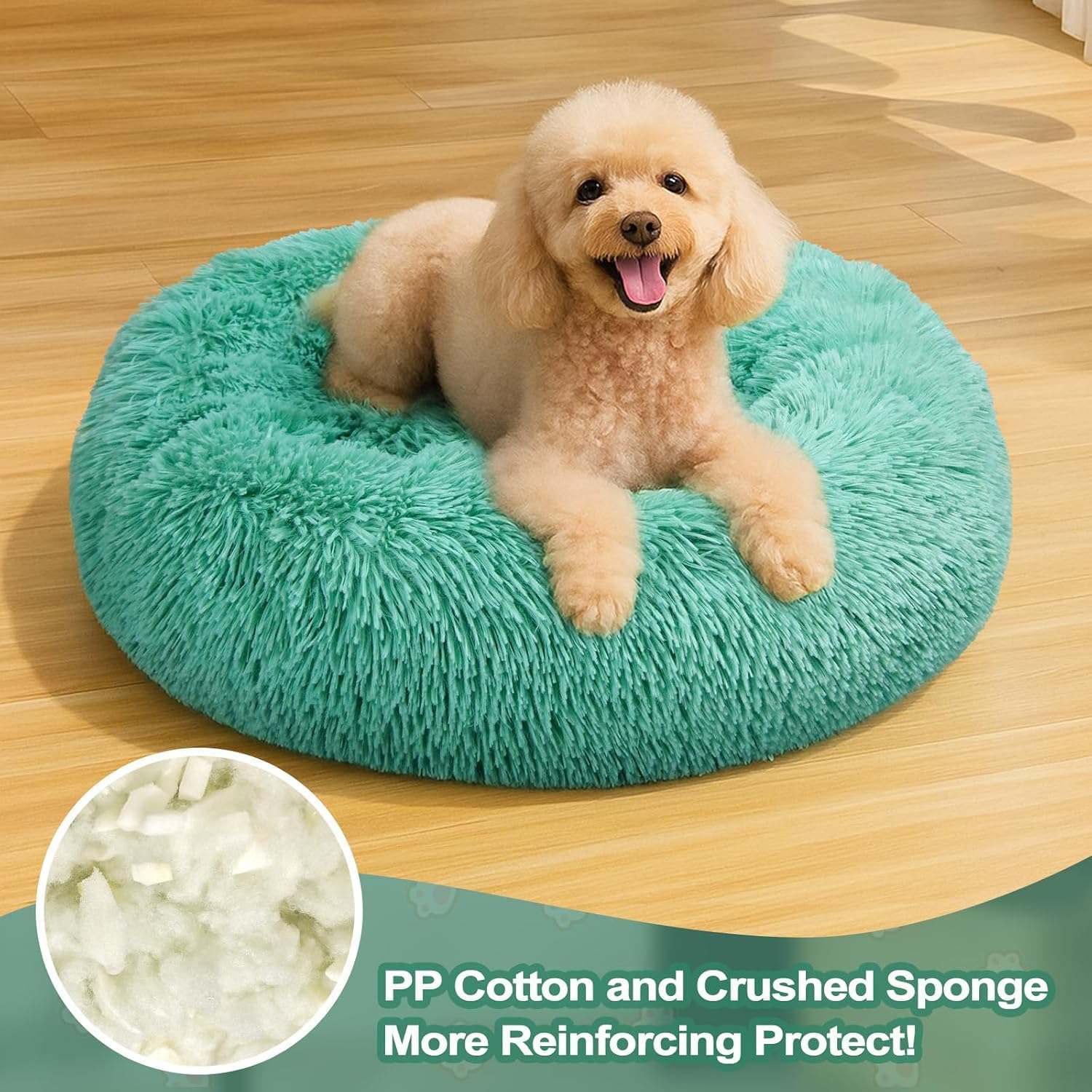 Detalle 2 de DONWEI Donut Bed 50x50cm calming dog bed