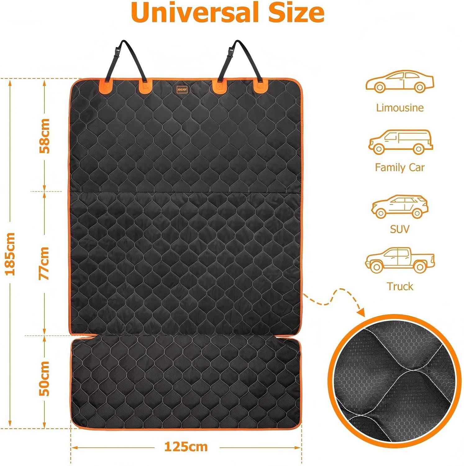 Detalle de JOEJOY Car Boot Liner for Dogs — Waterproof Boot Protector