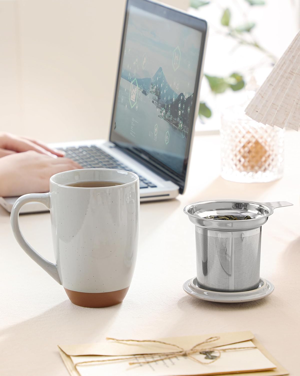 Thumbnail 5 de MALACASA Ceramic Tea Mug, 18 oz