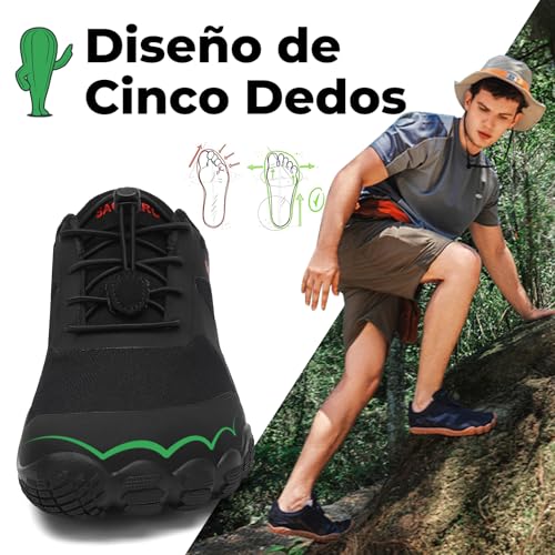 Thumbnail 2 de SAGUARO Zapatillas Barefoot Unisex – Minimalistas para Trail Running, Negro Intenso, Talla 40