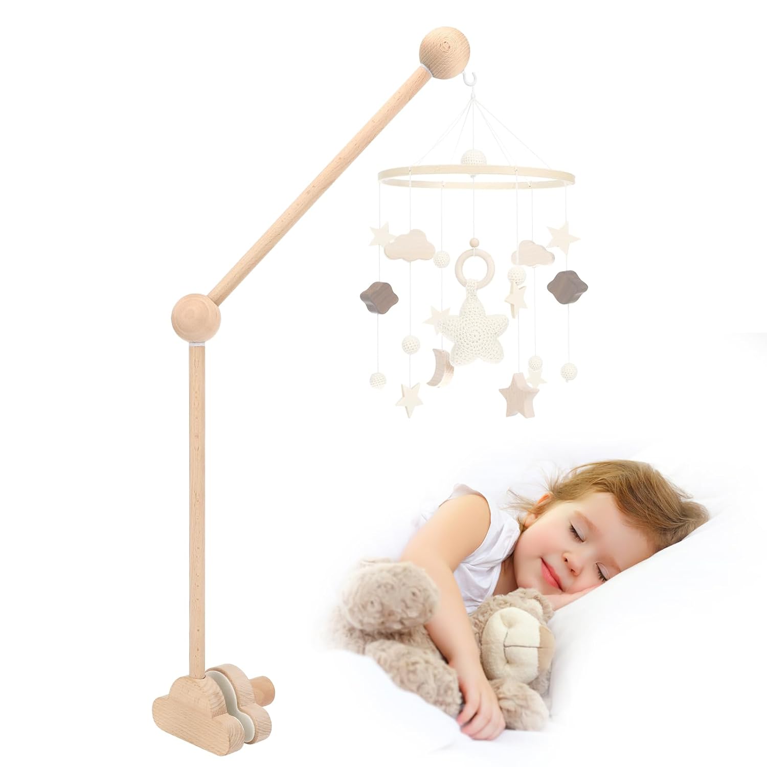 Farerkass Baby Mobile Halterung mit Holzarm
