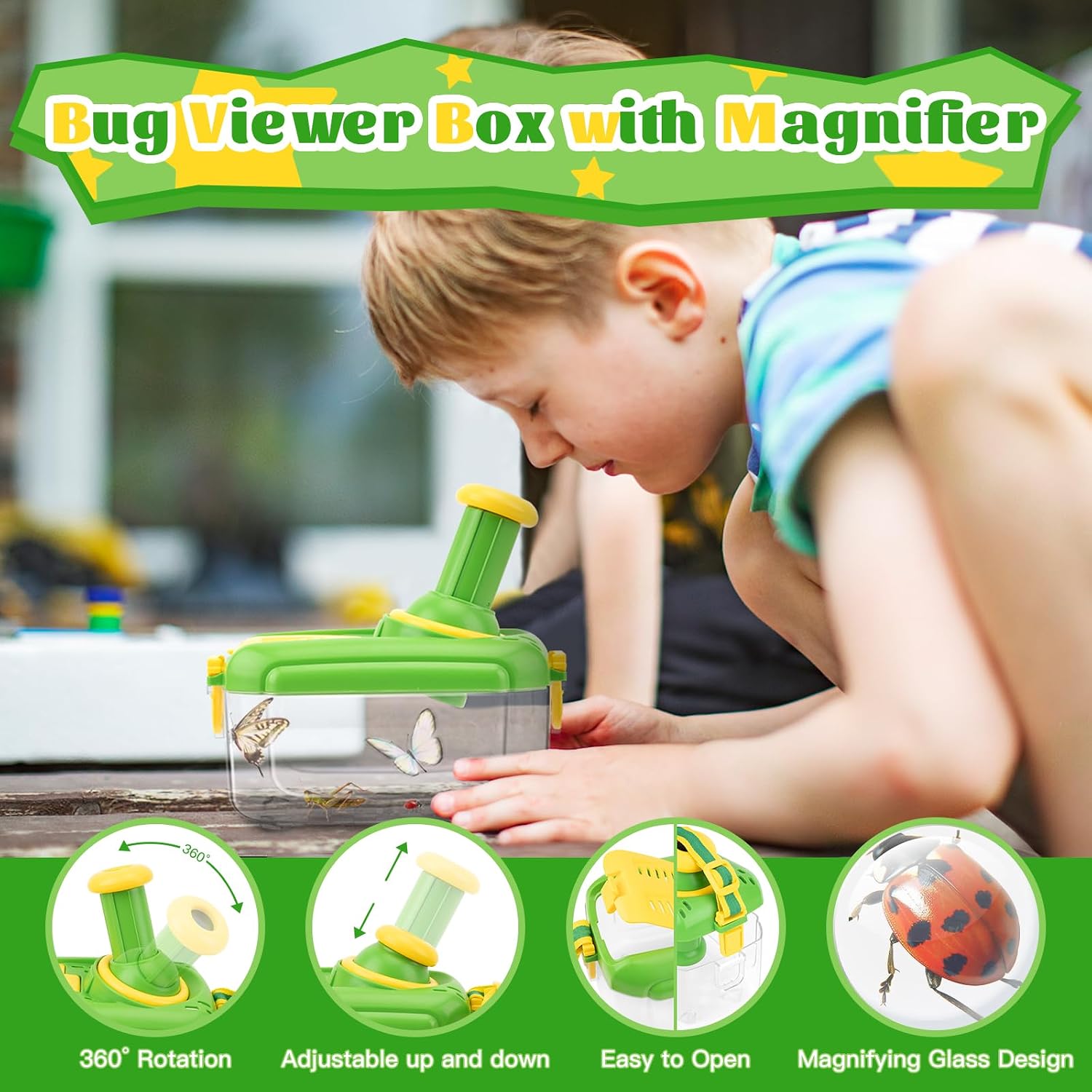 Thumbnail 2 de Funsland Forscherset für Kinder ab 4 Jahren – Entdecker-Set mit Insektenbox, Lupenglas und Netz