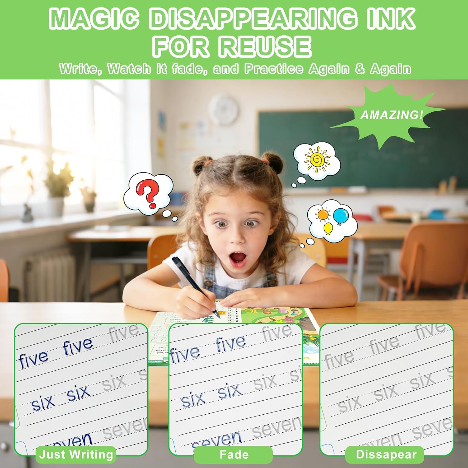 Thumbnail 2 de Tangdudu 6 Pack Magic Grooved Handwriting Practice Copybooks