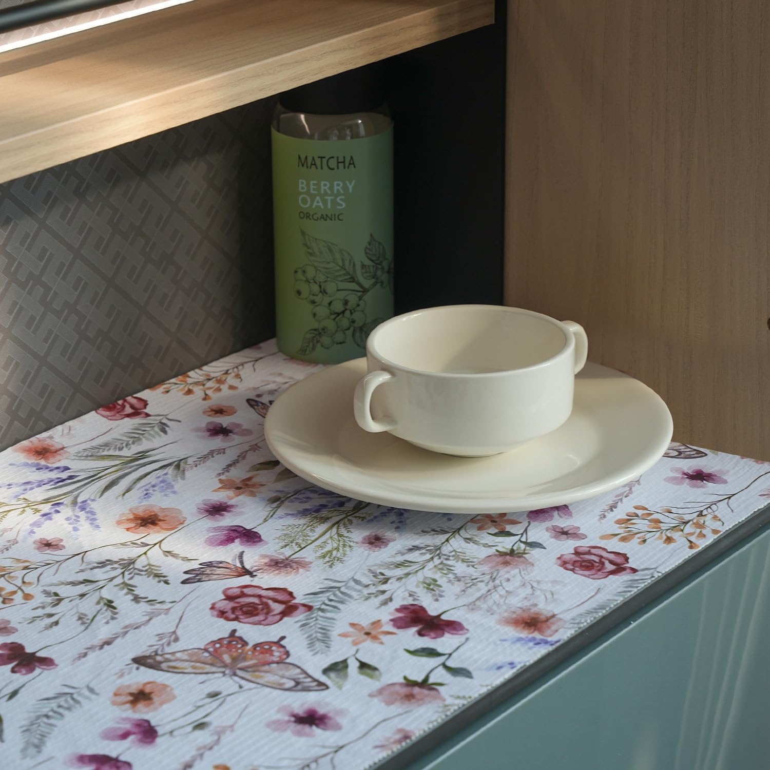 Thumbnail 5 de Floral Shelf and Drawer Liner 12in x 20ft