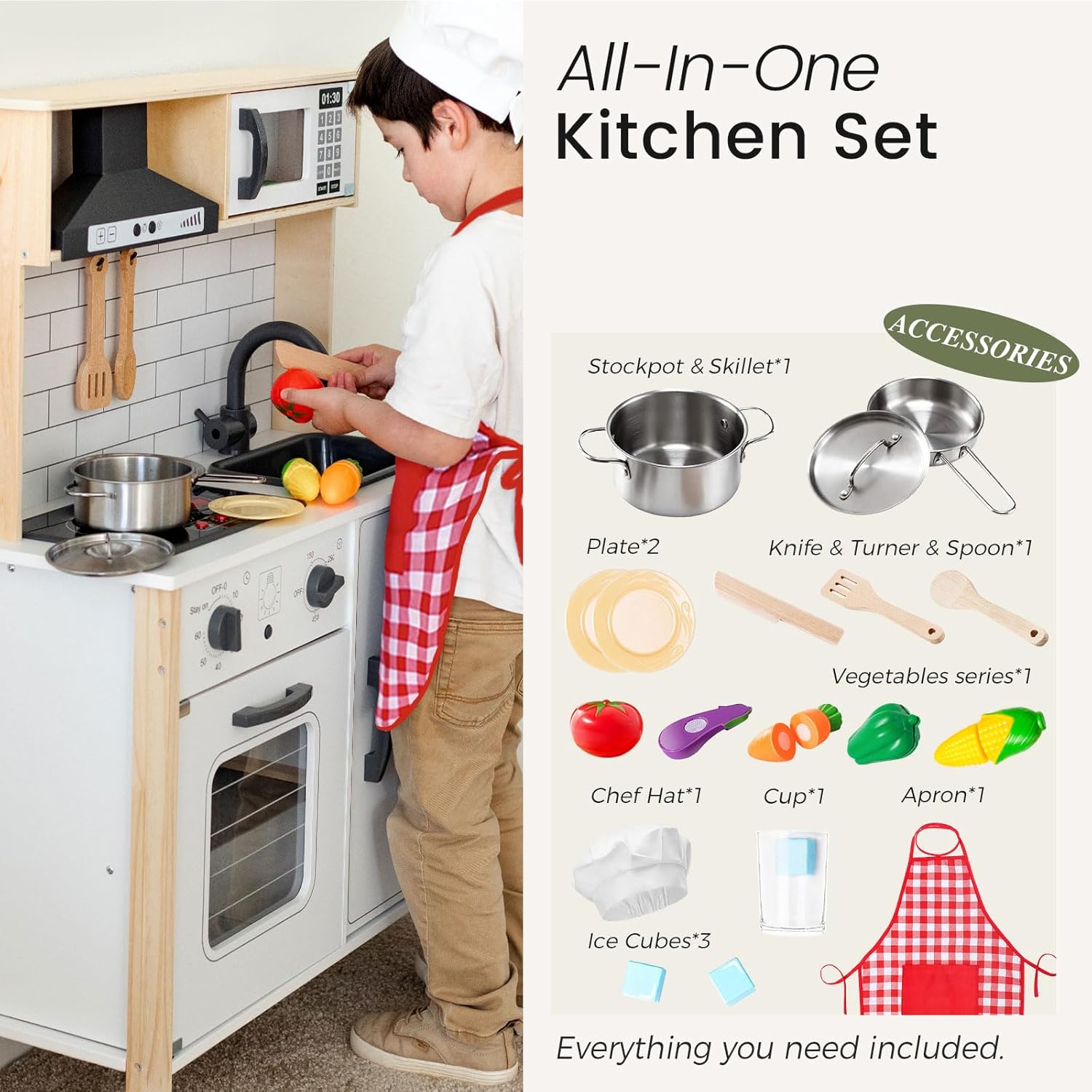 Detalle 2 de Tiny Land Play Kitchen for Kids 3‑8