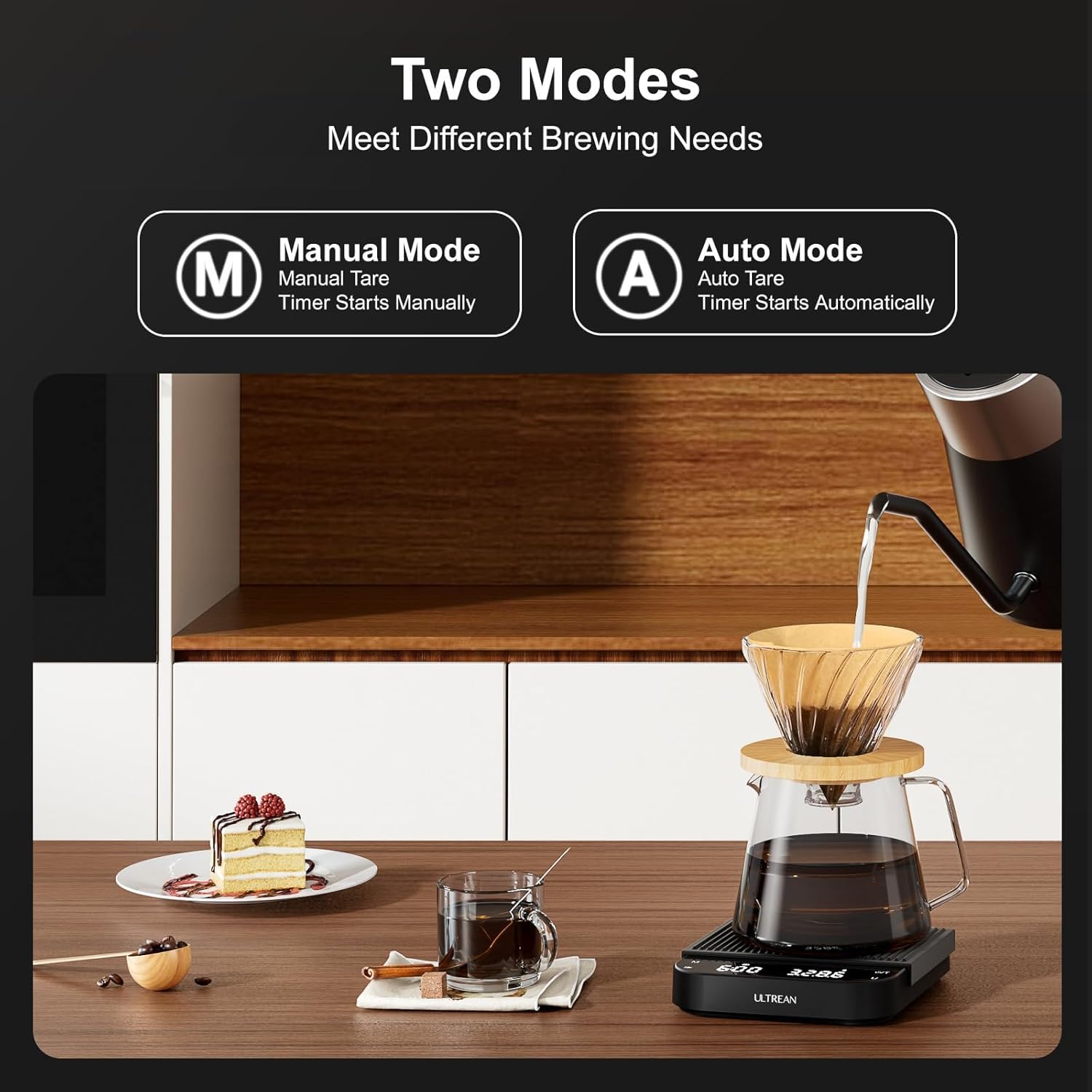 Thumbnail 3 de Ultrean K80H Coffee Scale with Timer, 0.1g Accuracy, 3kg Capacity