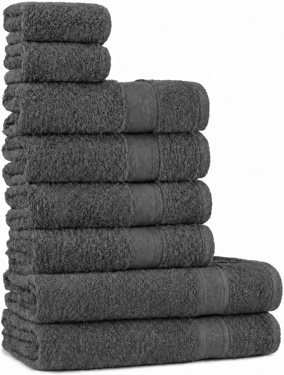 Detalle 2 de Set Asciugamani Tuiste Bagno Lilla Lavanda: 2 Teli Doccia 70x140 cm + 4 Asciugamani 50x90 cm + 2 Ospiti 30x50 cm in Cotone