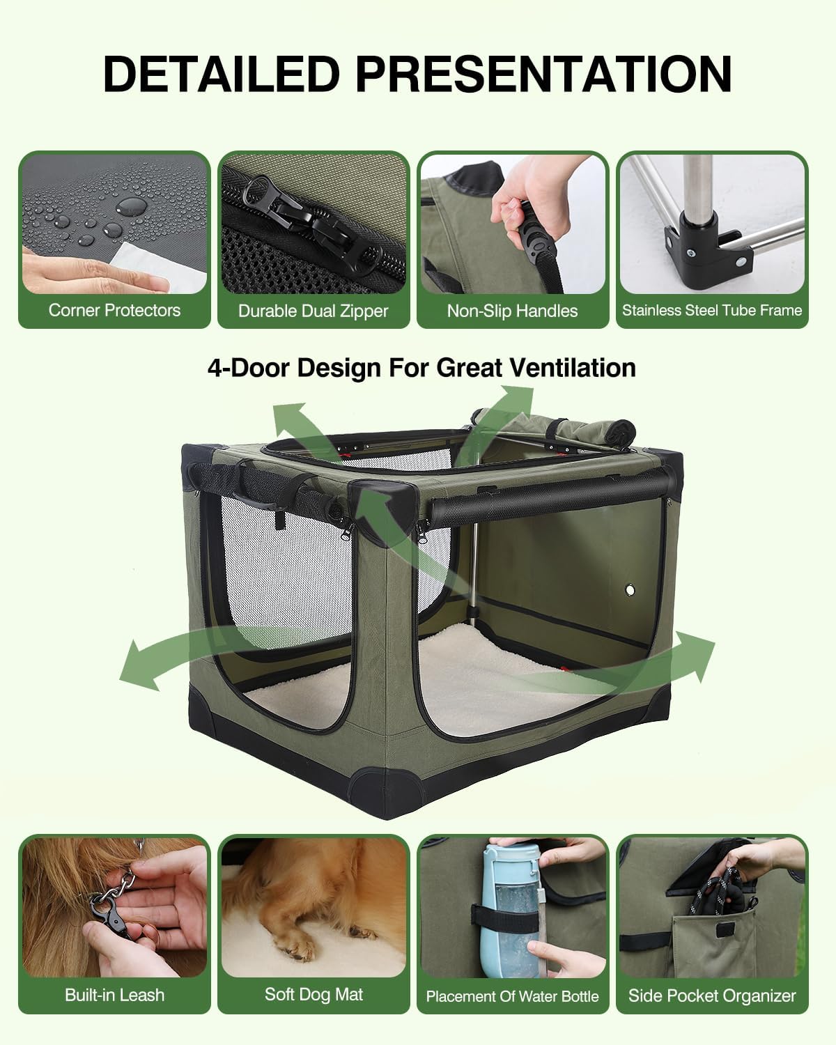 Detalle 2 de derimkcoa 60 x 42 x 42cm collapsible crate