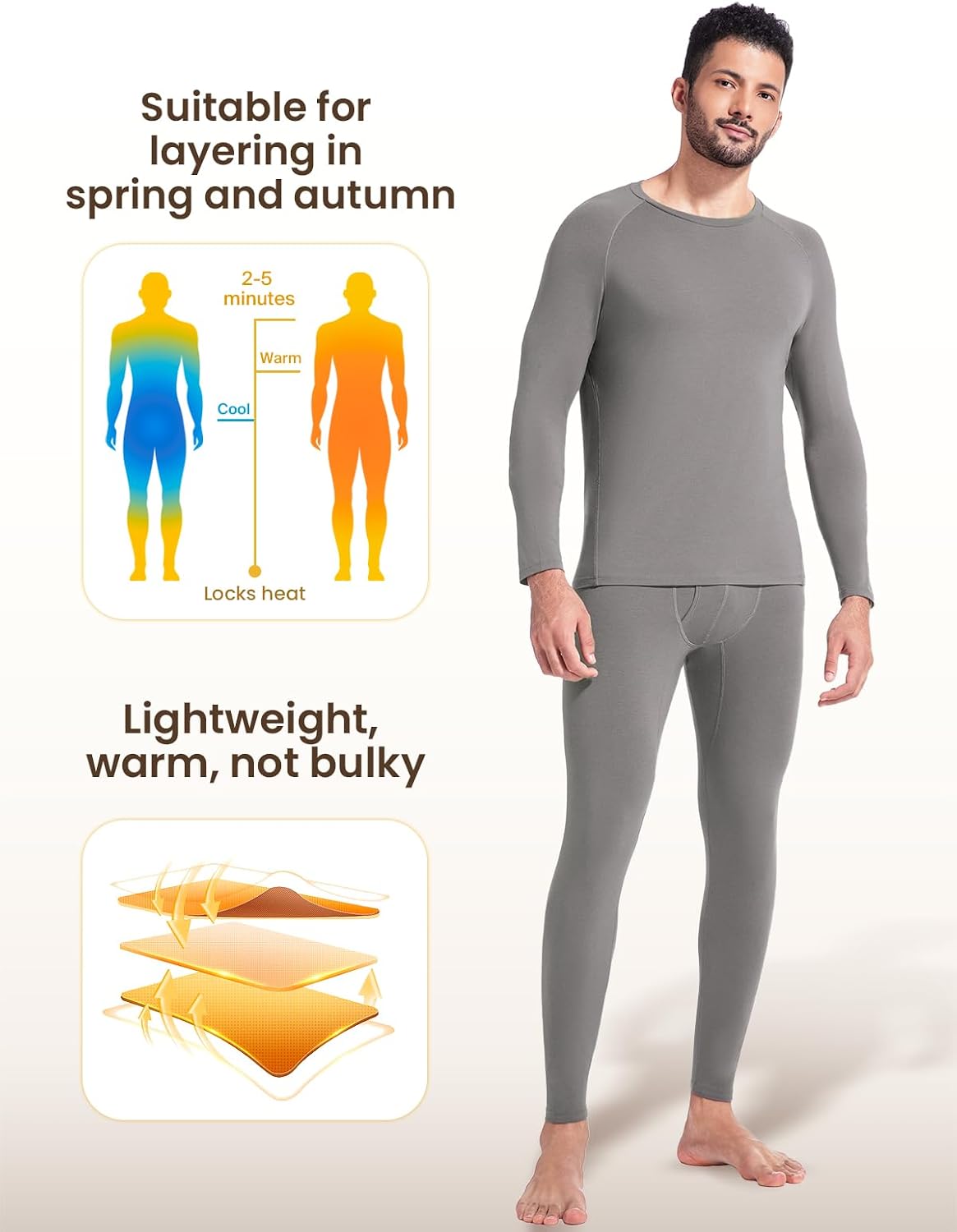 Detalle 2 de gagli Baselayer Thermounterwäsche Set 5℃ bis 15℃