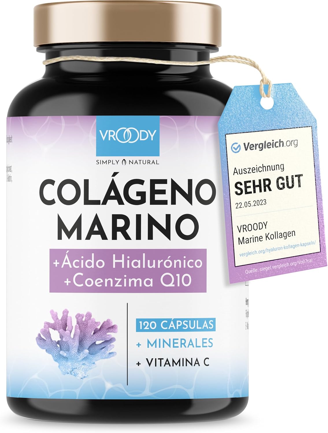 Detalle de VROODY Colágeno Marino 1000 mg