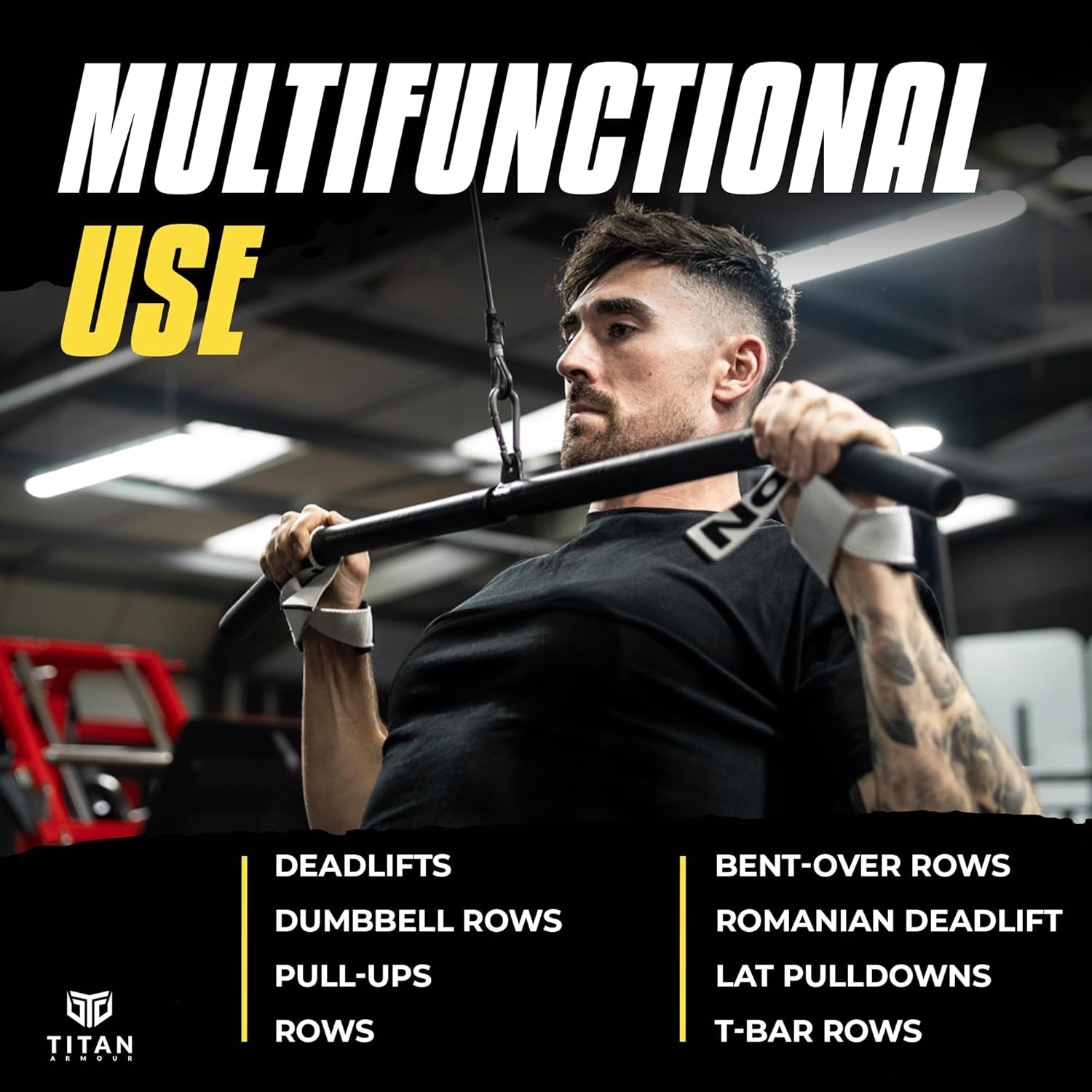 Thumbnail 5 de Titan Armour® Weight Lifting Straps: Extra-Long Neoprene-Padded, Anti-Slip Gel Option