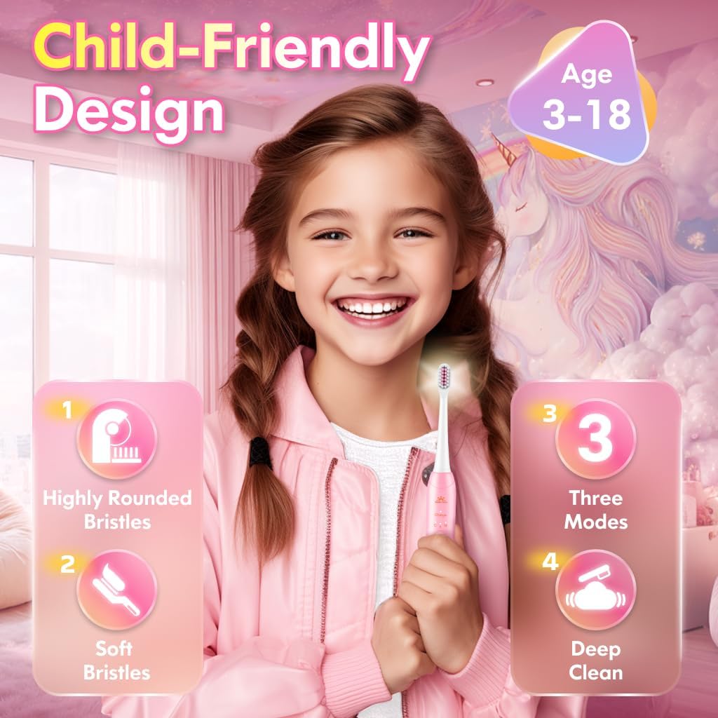Thumbnail 1 de Kids sonic toothbrush 31000VPM timer