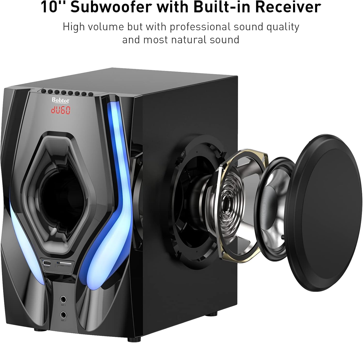 Detalle 2 de Bobtot Home Theater Speakers 1200 Watts