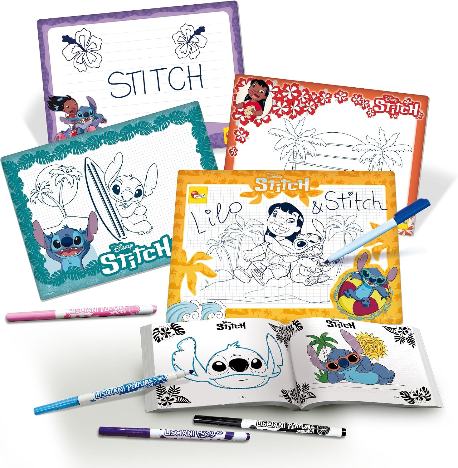 Detalle 2 de Lisciani Disney Stitch Drawing School Kit