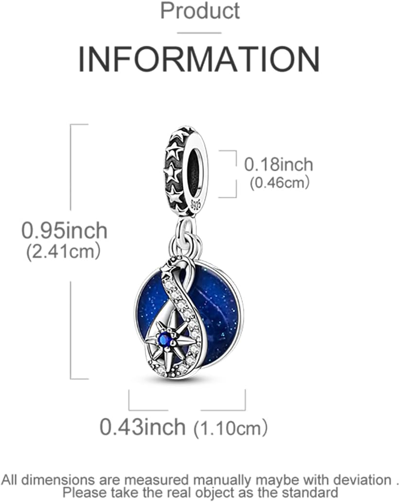 Detalle de LNQOBU Silbergang Anhänger 925er Silber – kompatibel mit Pandora Europäischen Armbändern und Halsketten (Mit Spacer Beads)