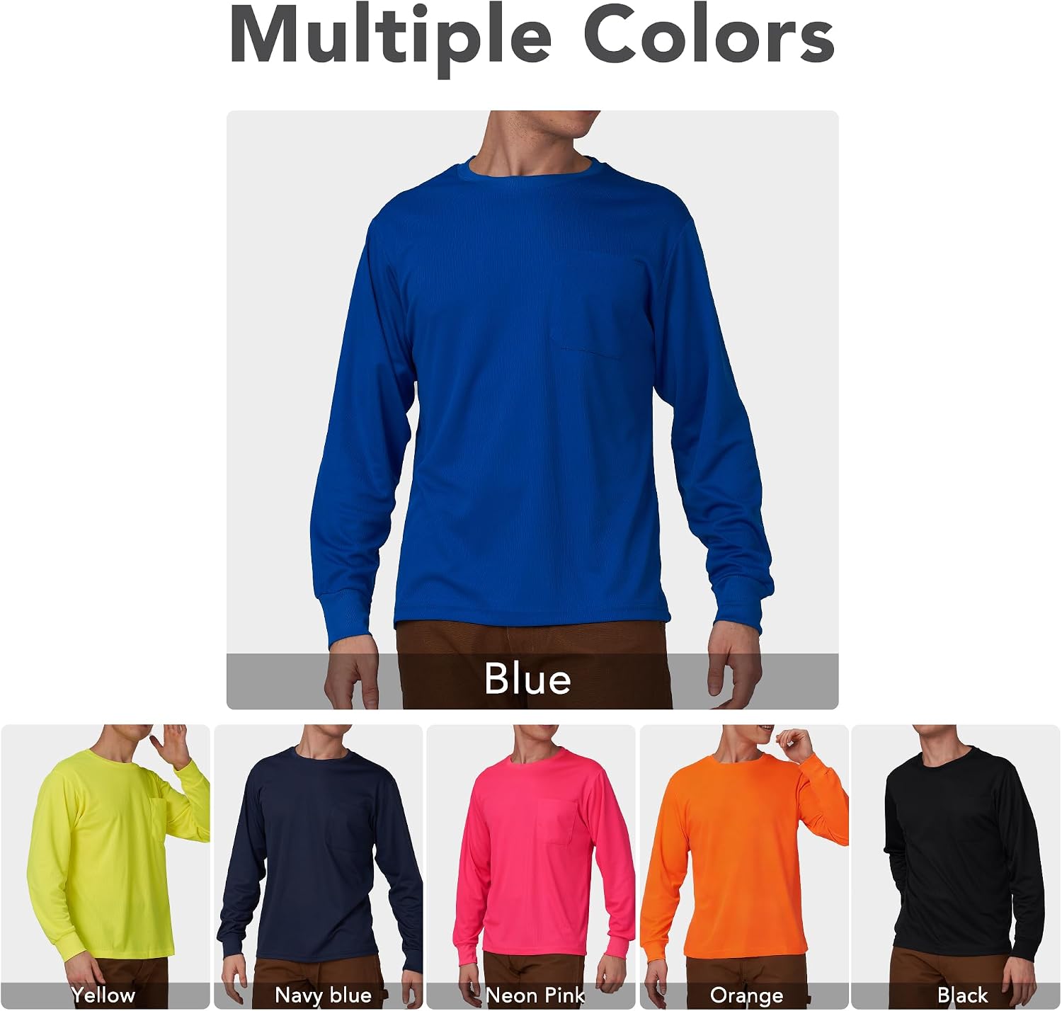 Detalle de A-SAFETY High-Visibility Work T-Shirt, XS–6XL