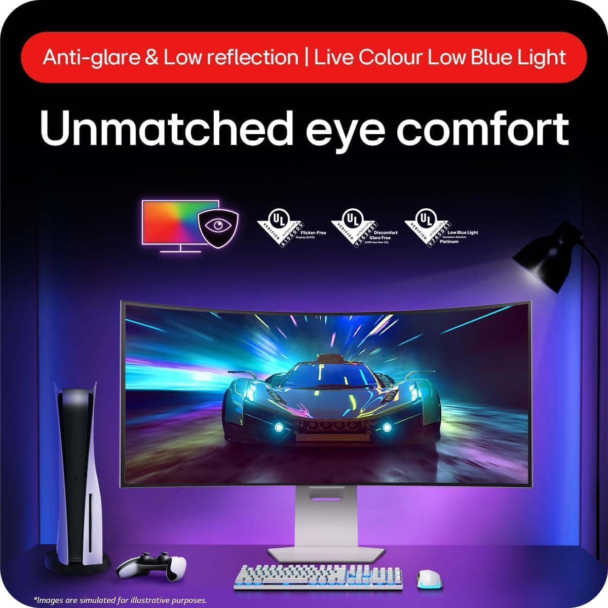 Thumbnail 5 de LG UltraGear 39GS95QE 39-inch curved OLED gaming monitor (1440p, 240Hz, G-SYNC/FreeSync)