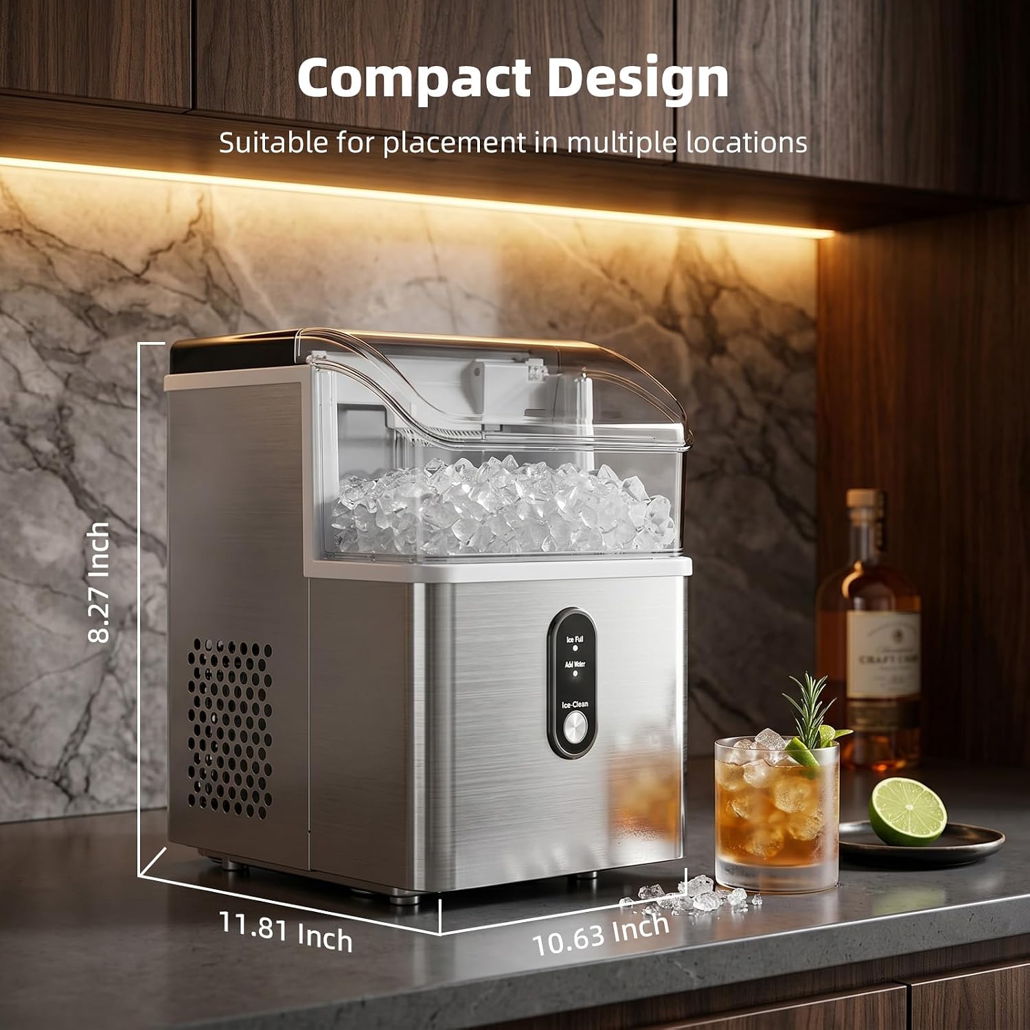 Thumbnail 3 de Antarctic Star HZB-15NH/S Nugget Ice Maker, 35 lb/24 hr, Silver