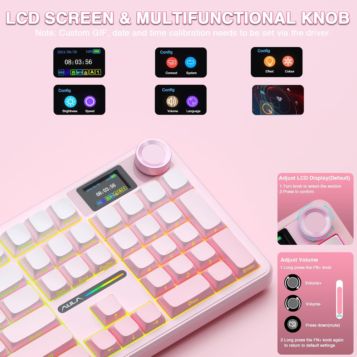 Thumbnail 2 de AULA F108 PRO wireless mechanical keyboard 8000mAh ⌨
