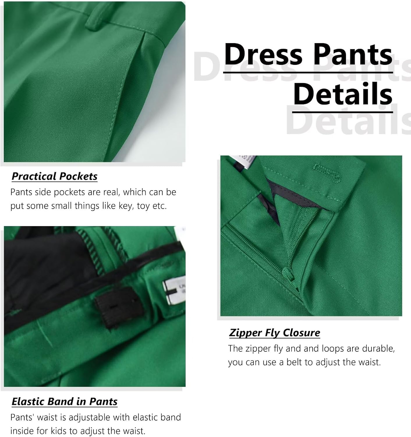 Thumbnail 2 de Boys Suit Formal Dress Pants Vest Suit Set — Wedding Ready Outfit
