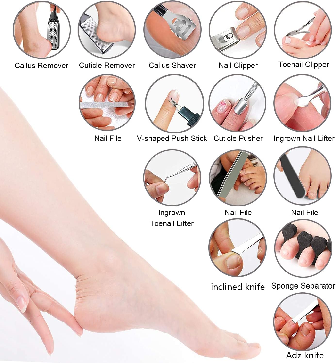 Thumbnail 1 de 36 in 1 Pedicure Kit: Professional Foot Care Tools Set for Home & Salon