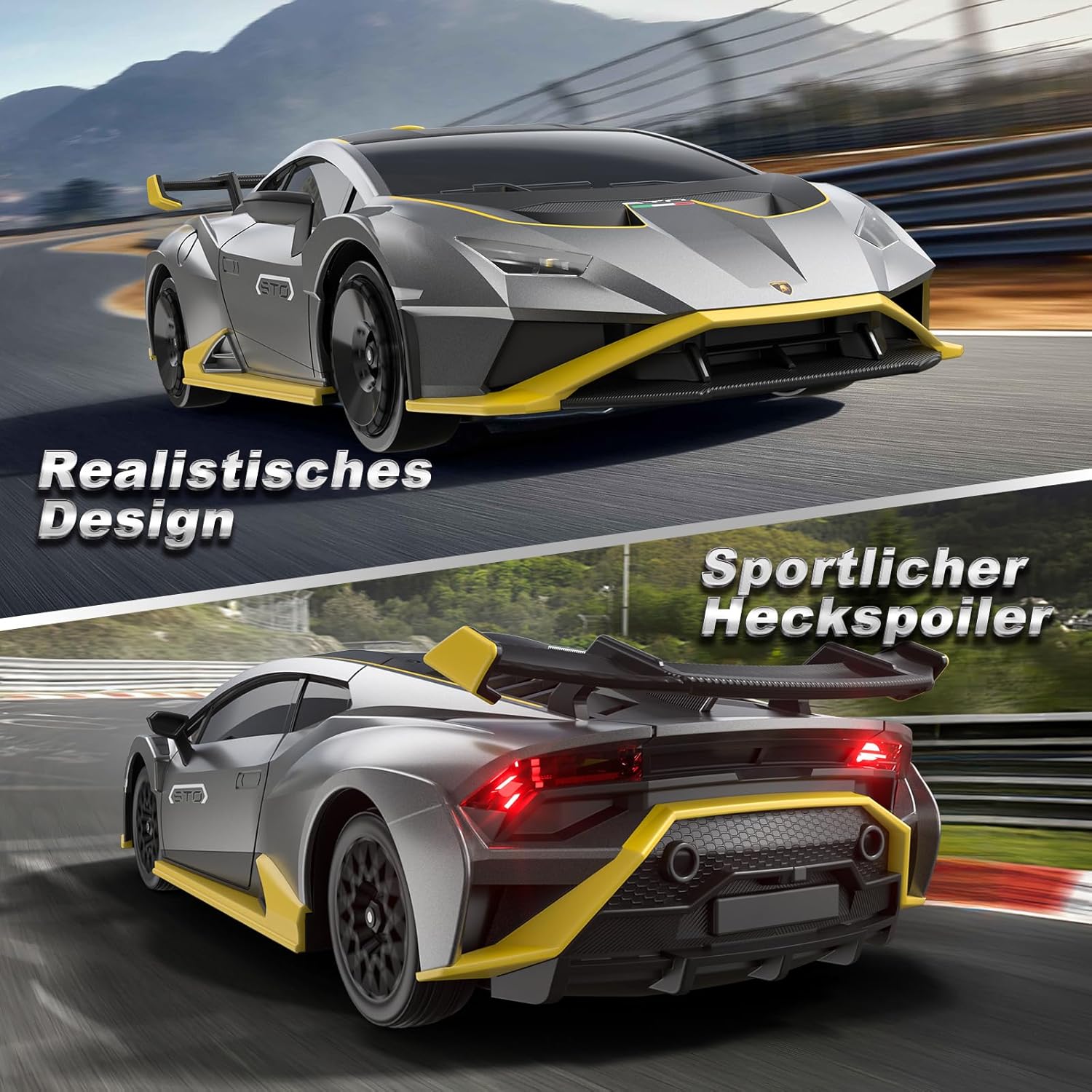 Detalle de Lamborghini RC Drift Auto 1:18 4WD mit 35 km/h – High-Speed-Drifter für Einsteiger