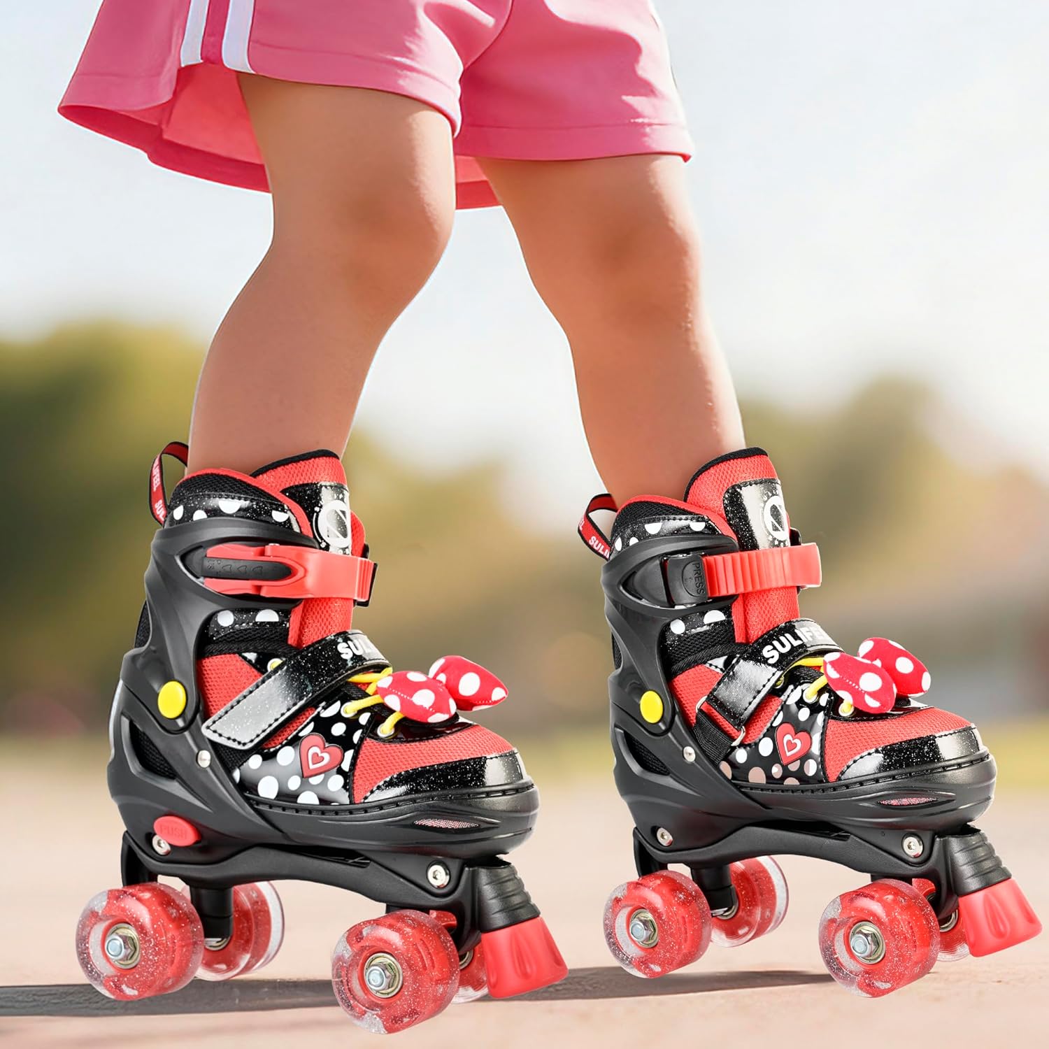 Thumbnail 5 de SULIFEEL Roller Skates for Girls (Ages 3–12) – Adjustable Quad Skates with Light-Up Wheels