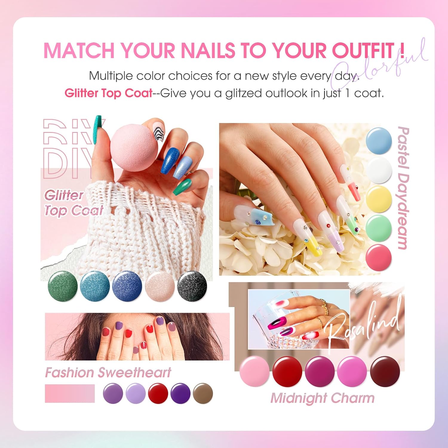 Thumbnail 1 de ROSALIND 30pcs Gel Nail Set 🎨