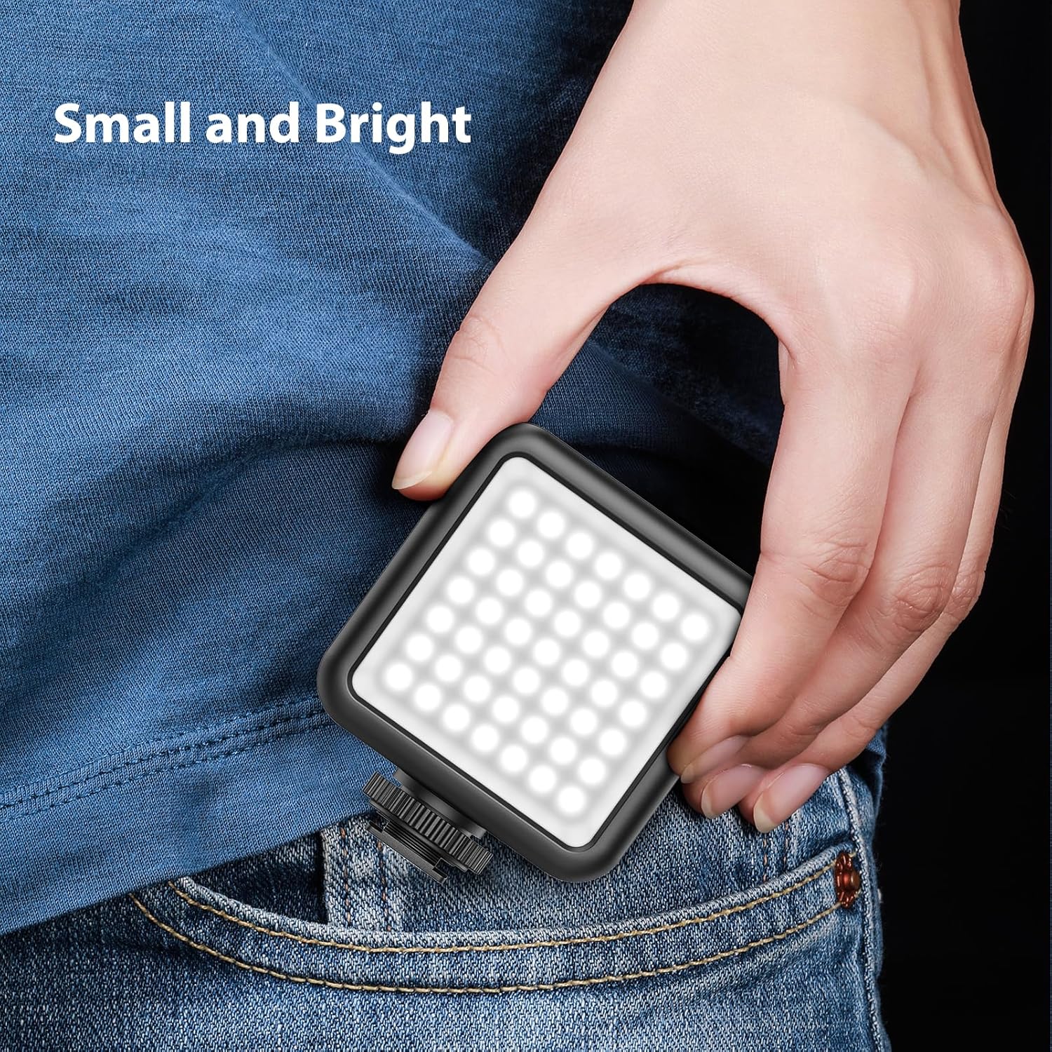 Detalle 2 de ULANZI VL49 Lumière LED vidéo avec batterie 2000 mAh et 3 supports cold shoe
