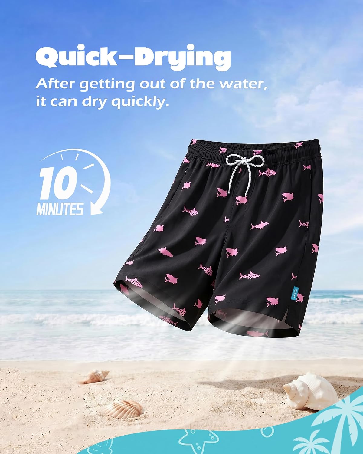 Detalle de Sixfish Men's Swim Trunks 5-Inch