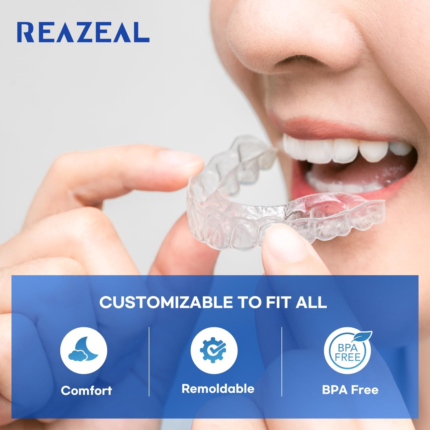 Detalle 2 de Mouth Guard Moldable Nighttime Teeth Protector 4 pack 🦷