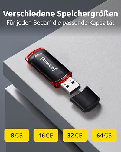 Detalle de Intenso 3511480 – Memoria USB 32 GB (USB 2.0, lectura 28 MB/s, escritura 6,5 MB/s)