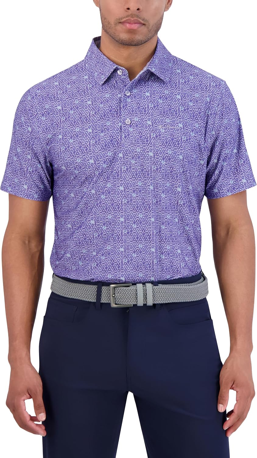 Thumbnail 6 de Ben Sherman Men's Short Sleeve Printed Tech Sport Polo Top