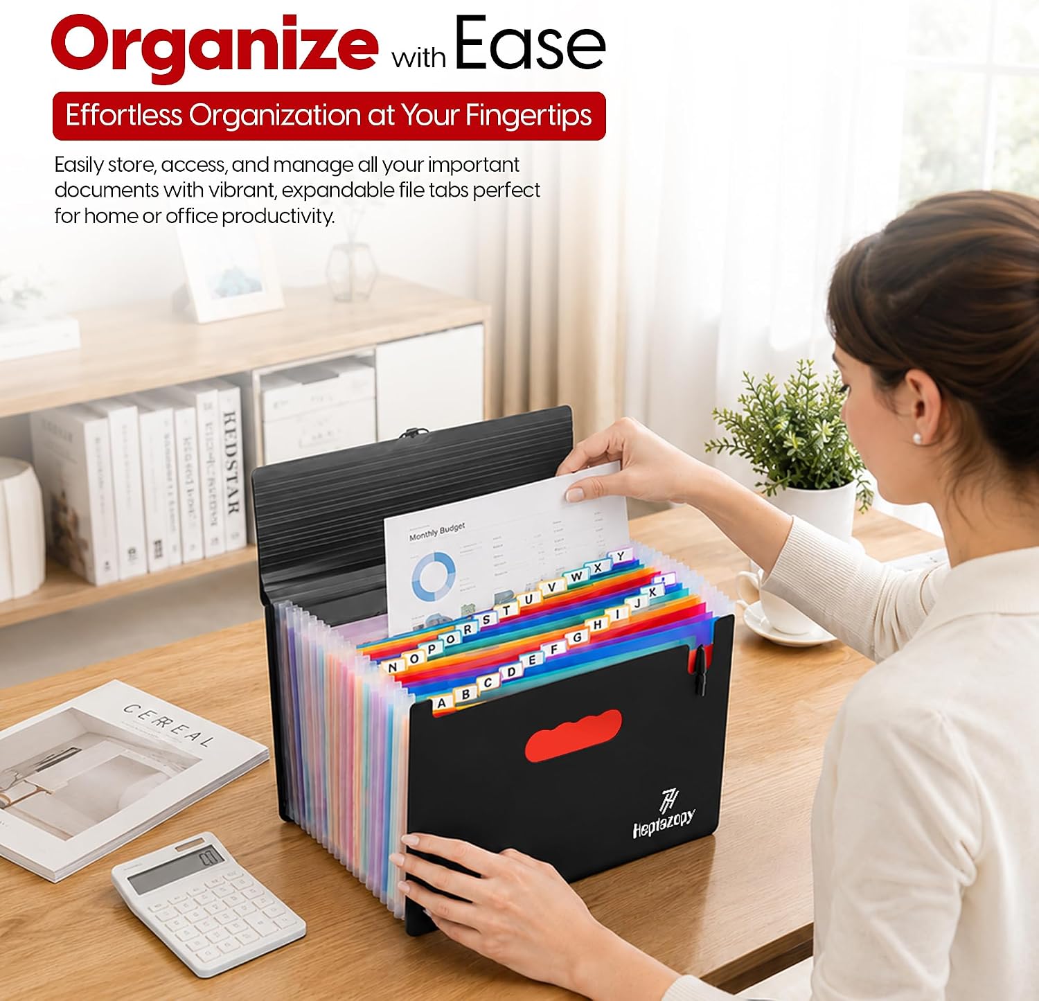 Thumbnail 6 de Heptazopy File Organiser 26-folder A4 document organiser