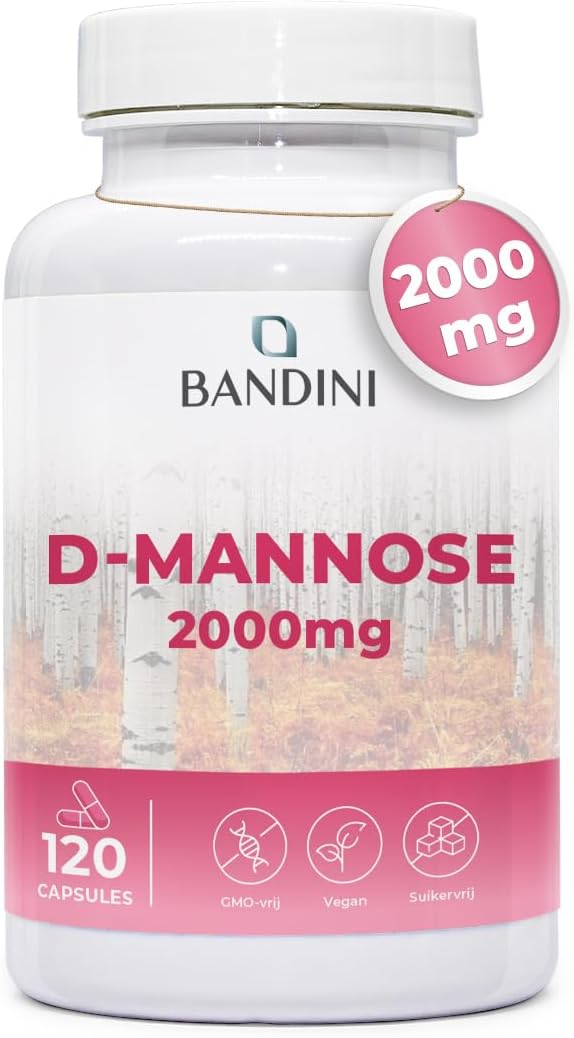 Detalle de BANDINI D-mannose capsules, 2.000 mg per dagdosering, 120 stuks