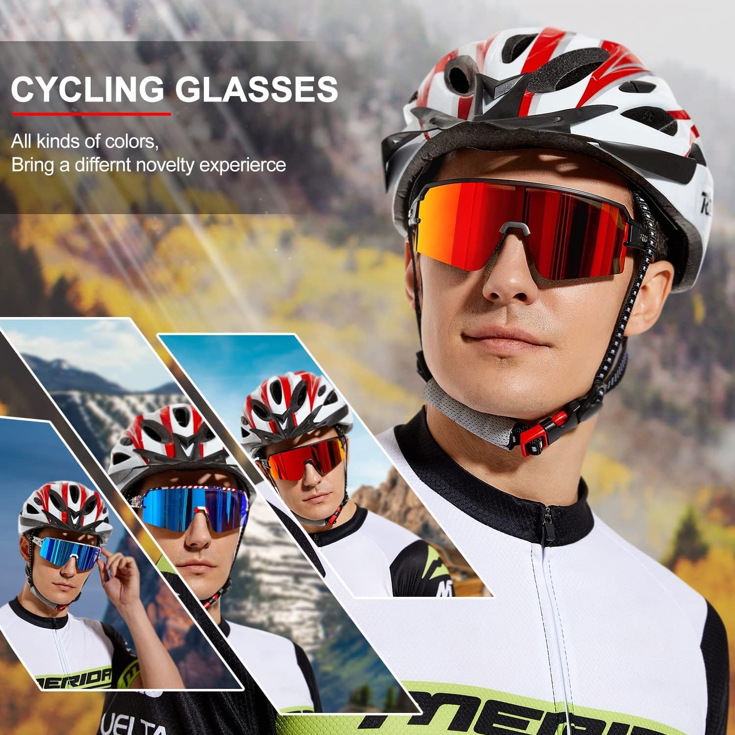 Thumbnail 6 de SPOSUNE Polarisierte Fahrradbrille – UV400, leichtes TR90, für Mann und Frau