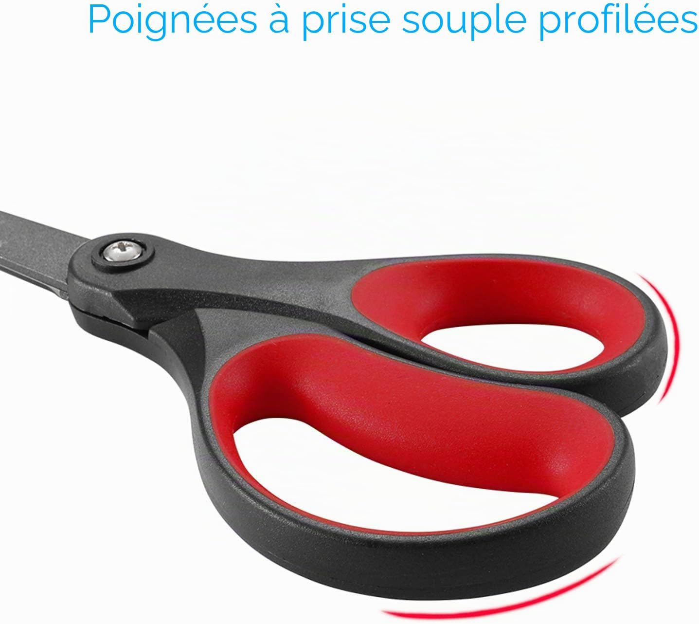 Detalle de LIVINGO – 2 paires de ciseaux antiadhésifs en titane 20,3 cm, acier inoxydable plaqué titane