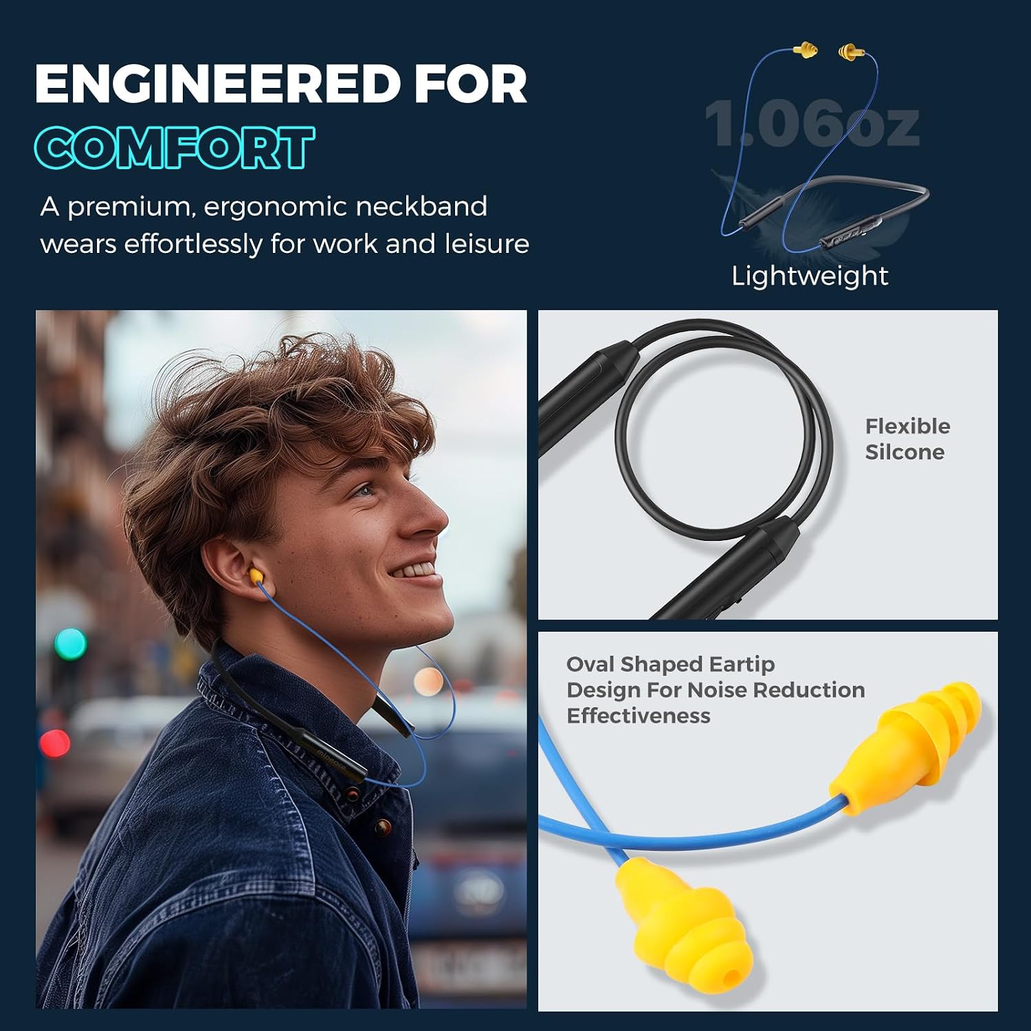 Detalle de Mipeace MIPEACE Bluetooth Earplug Headphones 20+Hour