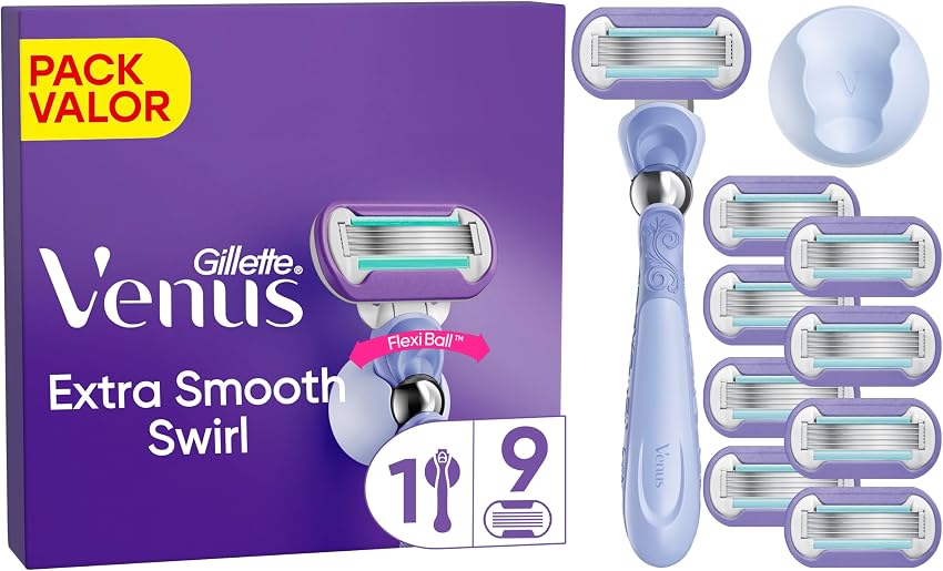 Detalle de Venus Gillette Deluxe Smooth Swirl, Kit de Afeitado Mujer🪒