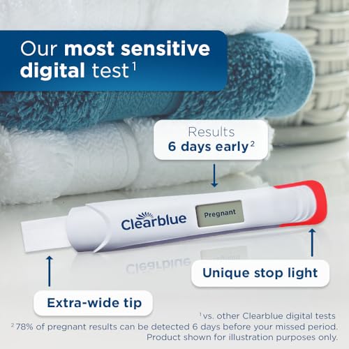 Detalle de Clearblue Early Digital Pregnancy Test, Early Detection at Home (2 Count)