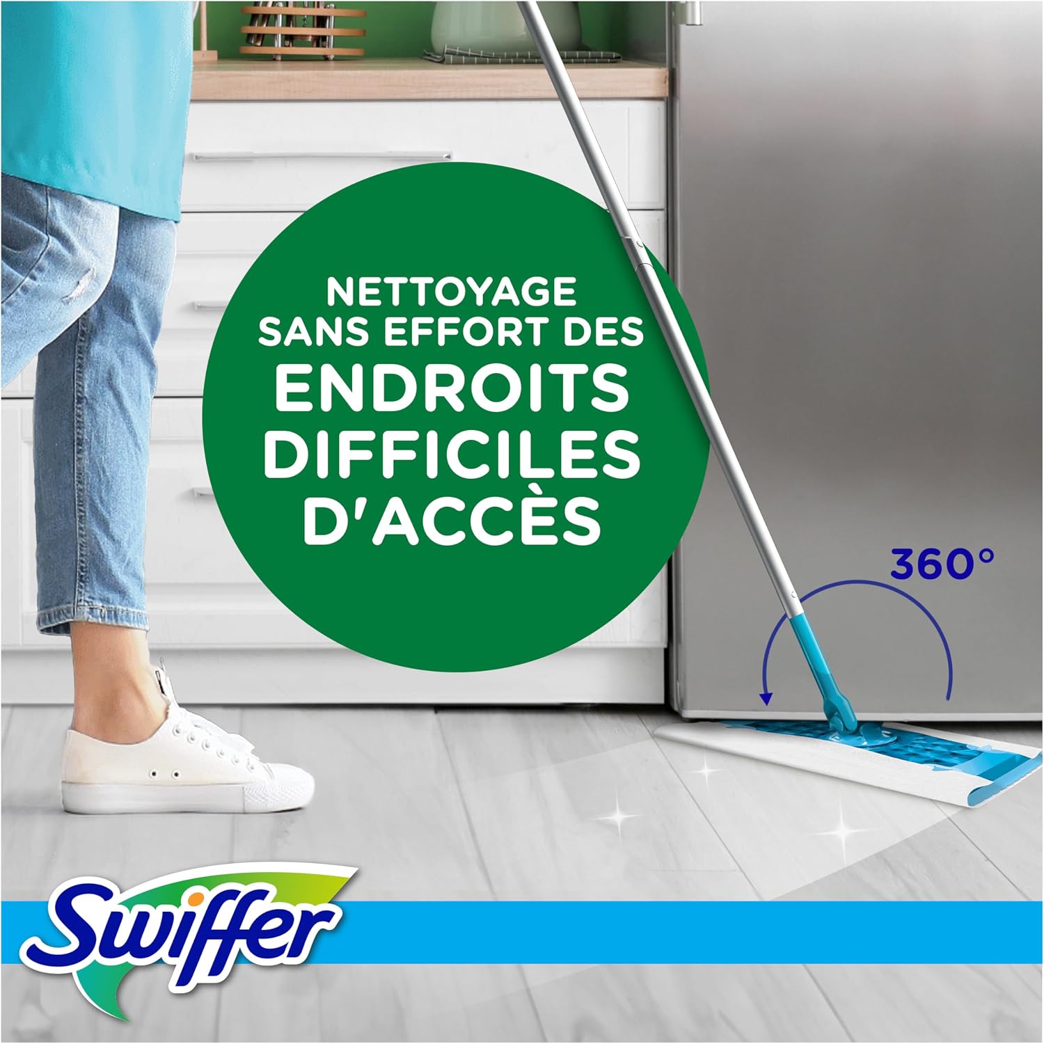 Detalle 2 de Swiffer Balai Lingettes Parquet 1 kit đź§ą
