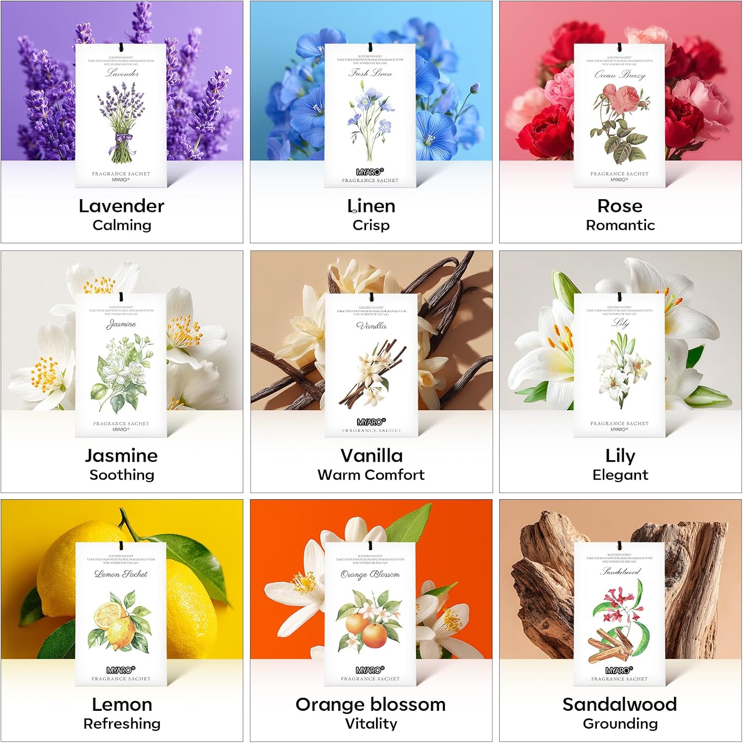Thumbnail 6 de MYARO Vanilla Scented Drawer Sachets 12-pack ๐
