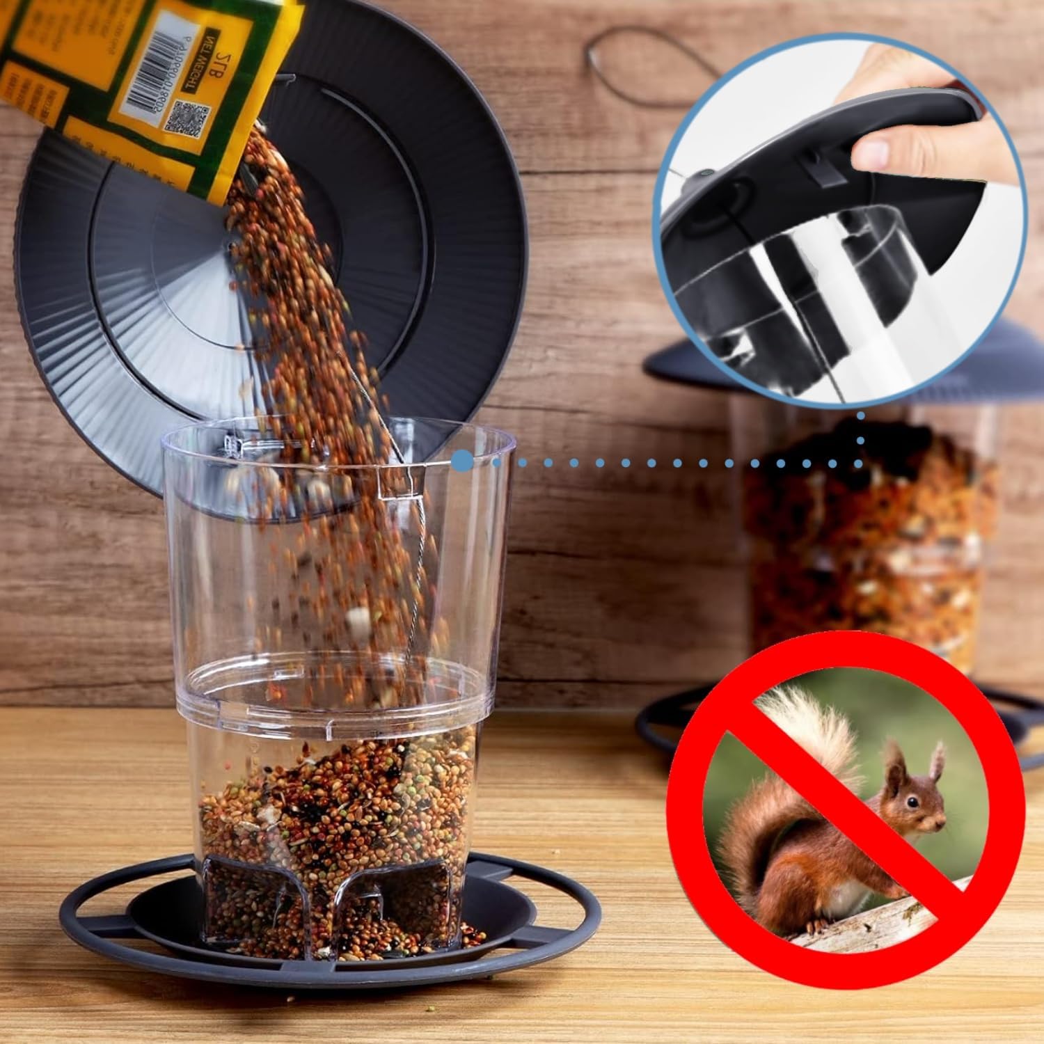 Thumbnail 6 de WLLKOO Bird Feeders 2 Pack for Outdoors