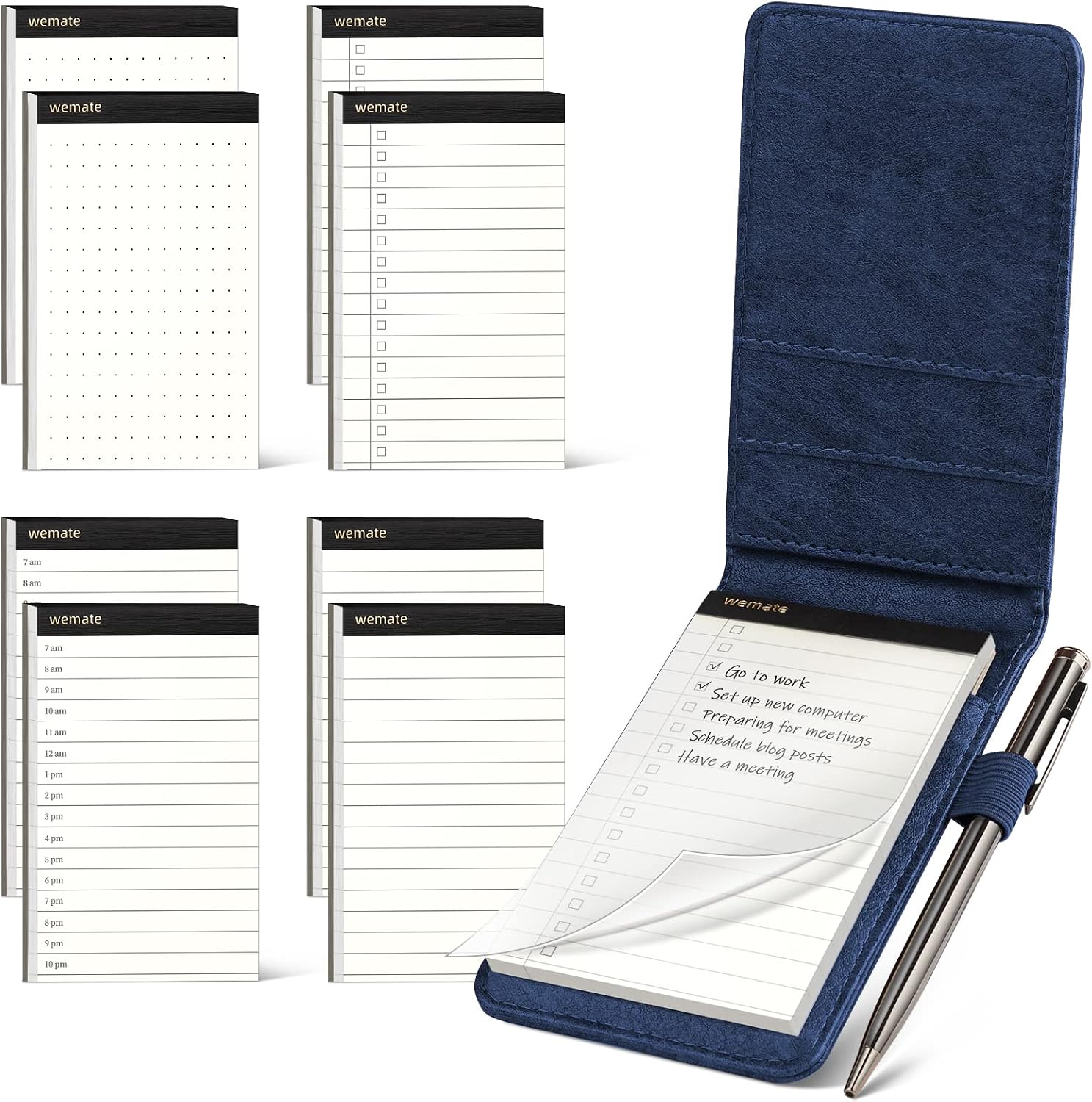 Detalle de WEMATE Pocket Notepad Holder Set, 3 x 5 Inch
