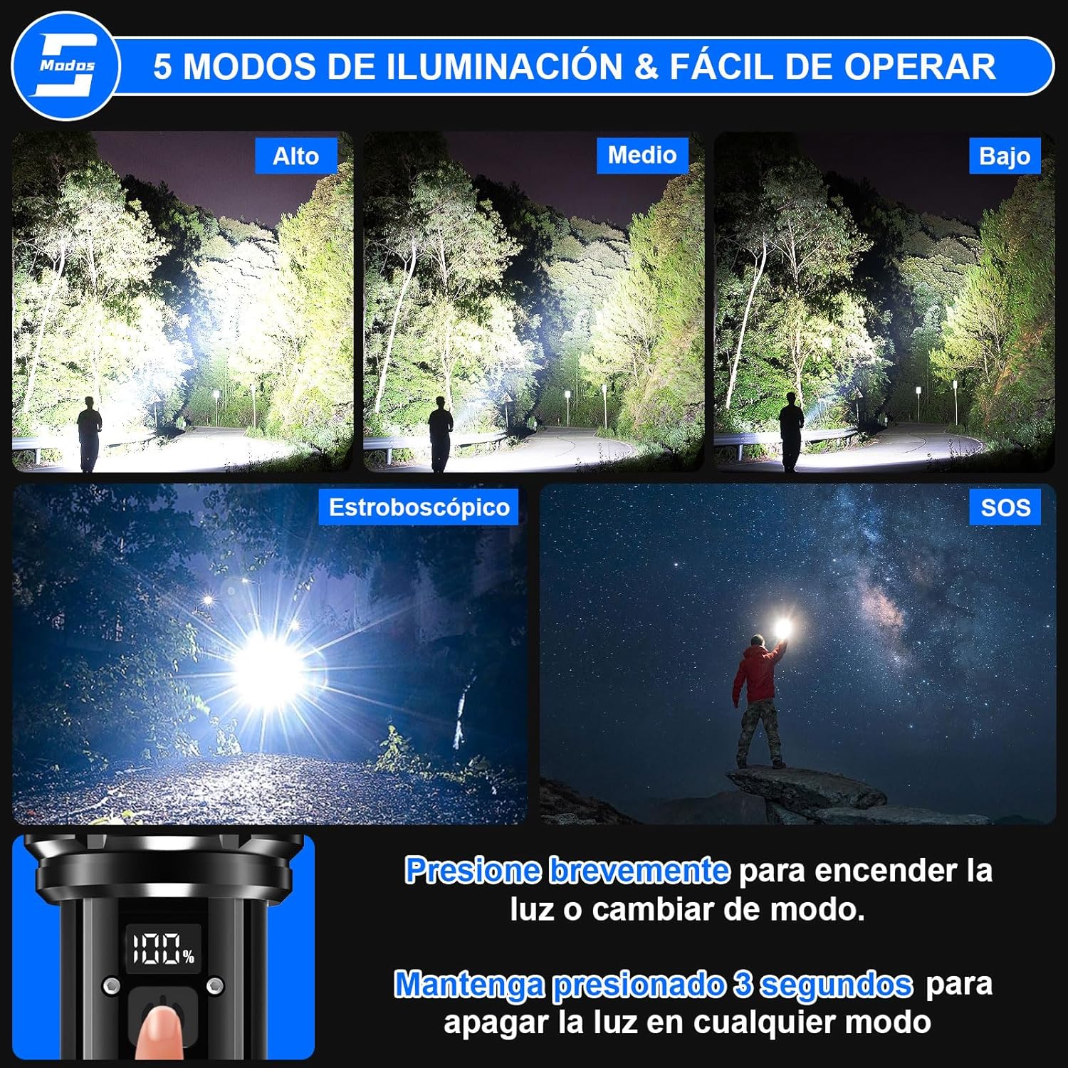 Thumbnail 4 de Shadowhawk S1007 1 000 000 lúmenes