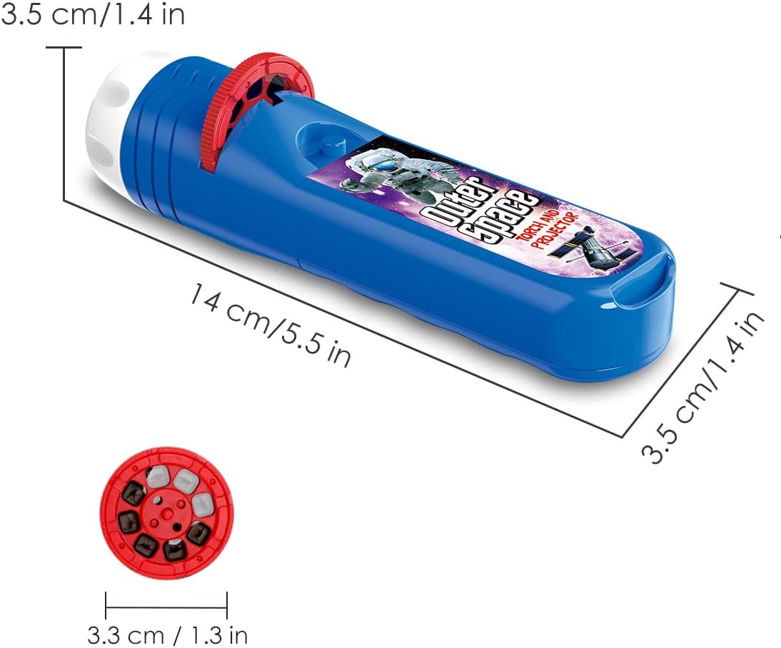 Detalle de Pup Go 2er-Pack Dino & Weltraum Taschenlampen-Projektor mit 6 Disks und 48 Bildern