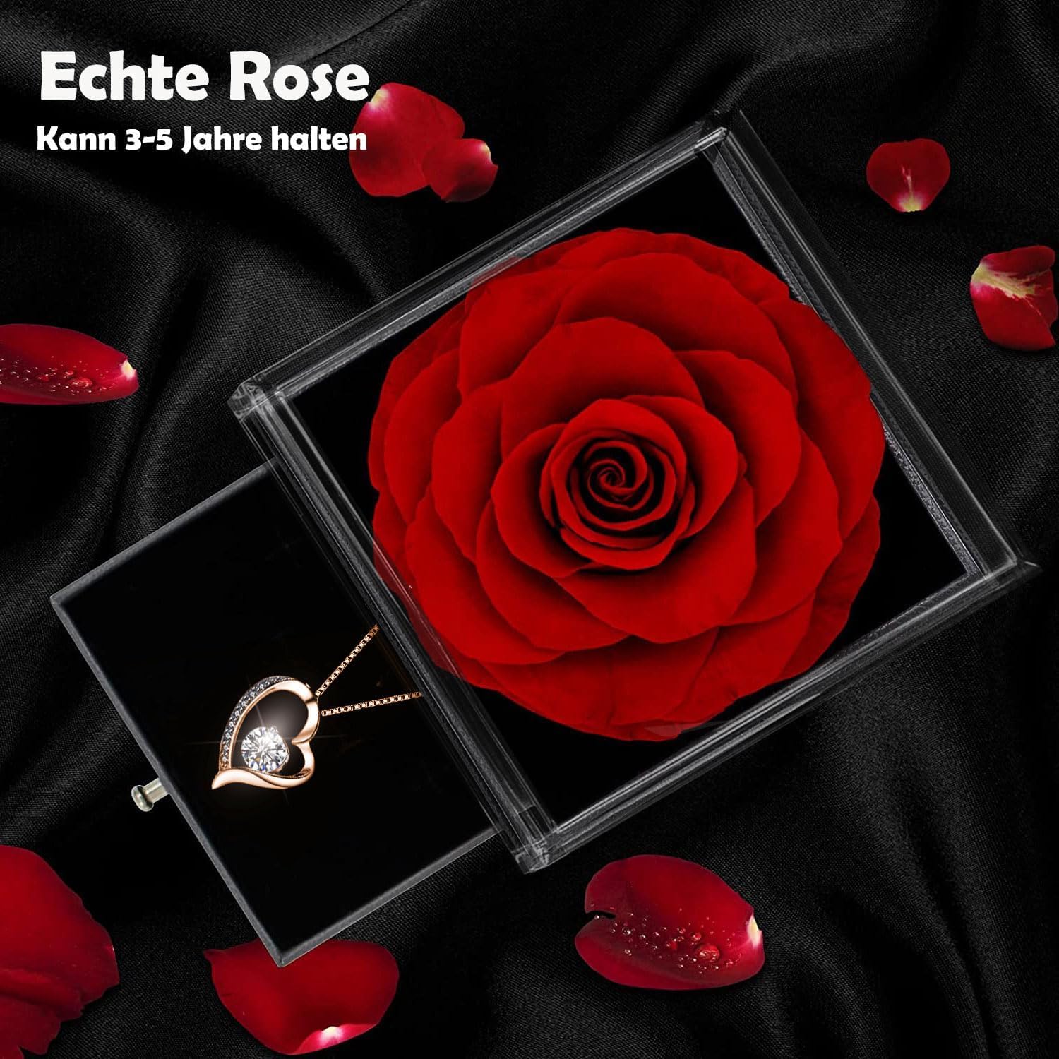 Detalle de Ewige Rose Geschenkbox Rote 3–5 Jahre 🌹