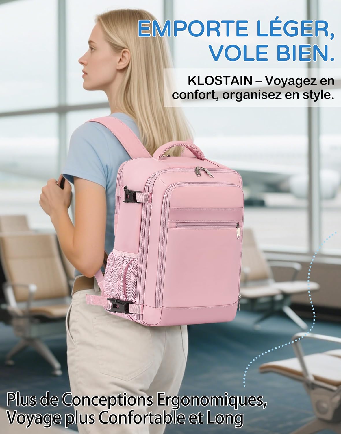Detalle 2 de KLOSTAIN Sac à Dos Voyage 30L 45x36x20