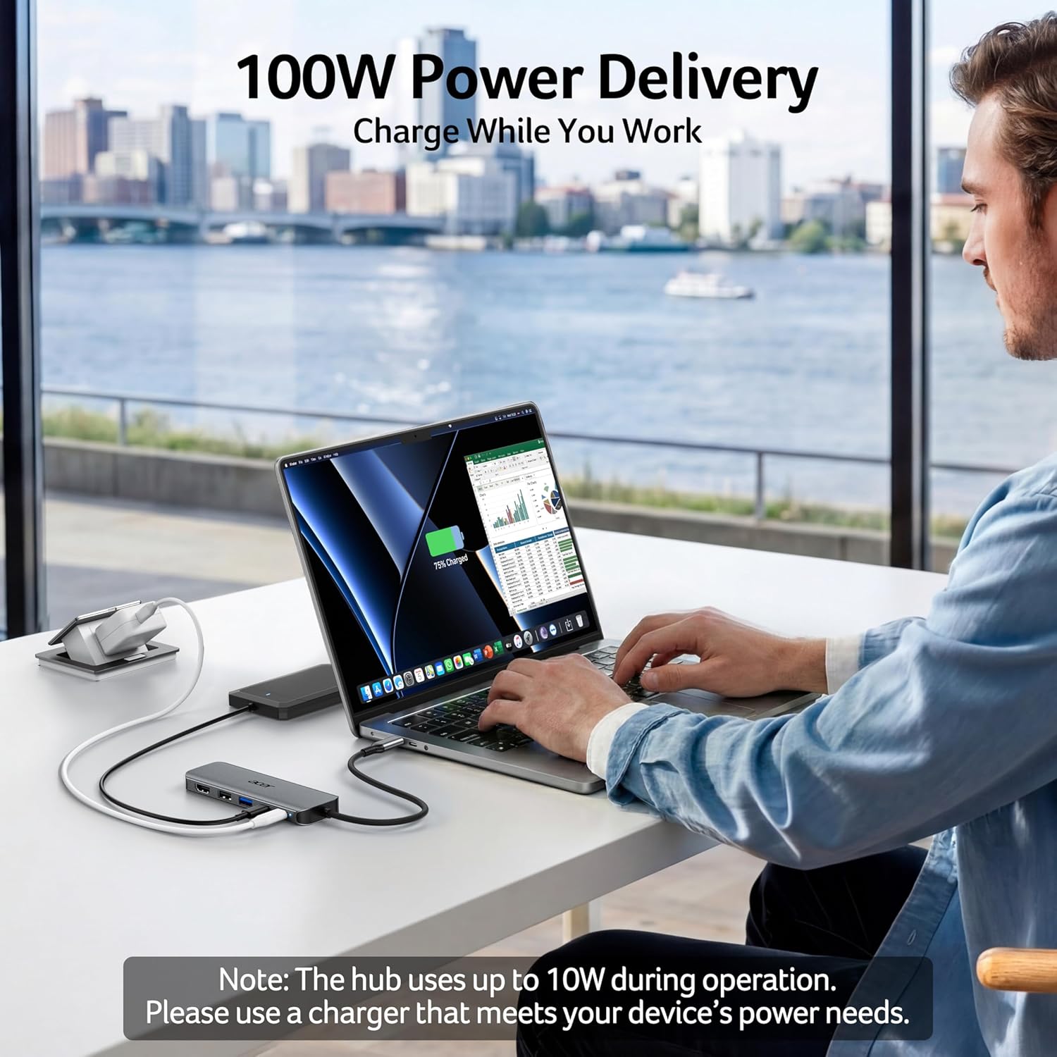 Thumbnail 5 de Acer USB C Hub 5-in-1 (USB‑C to HDMI 4K@60Hz) with 100W USB‑C PD charging
