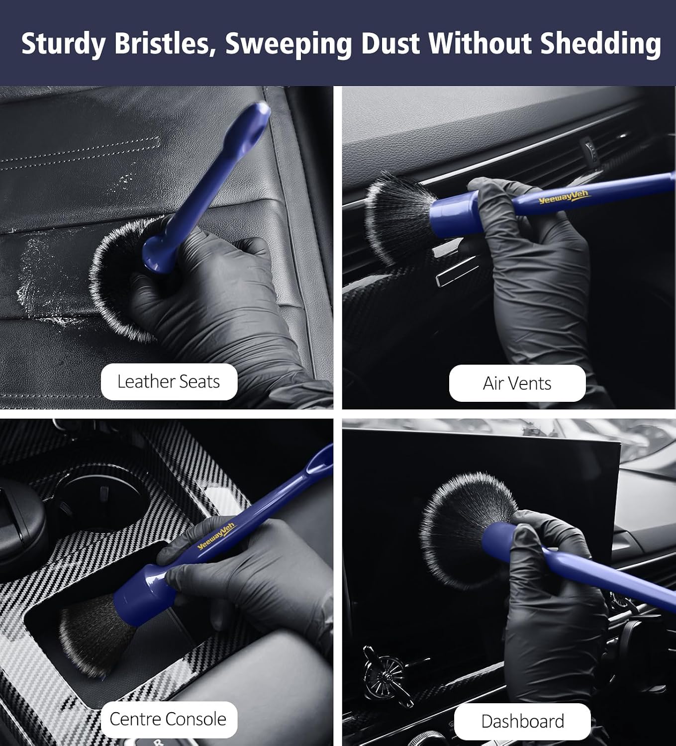 Detalle 2 de YeewayVeh Car Detailing Brush Set 3PCS